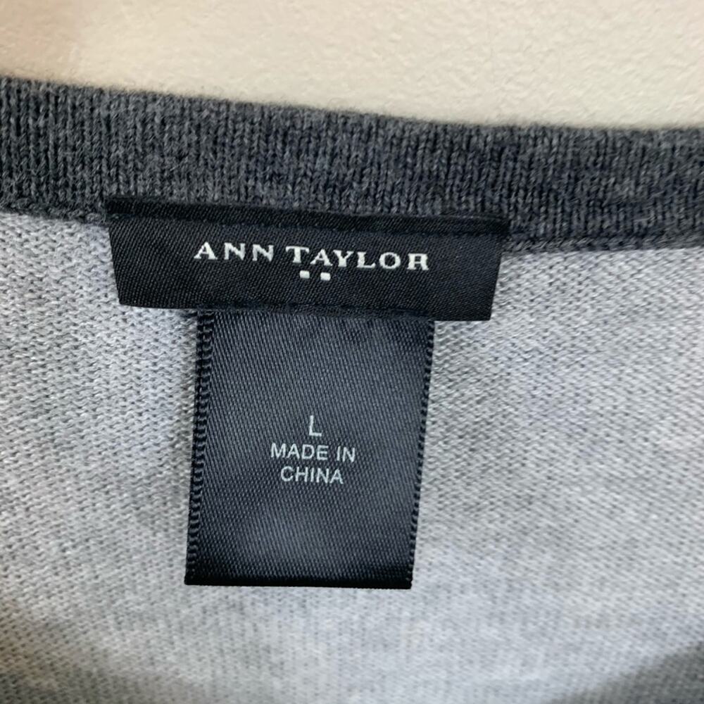 Ann Taylor Color Block Button Down Cardigan - image 2